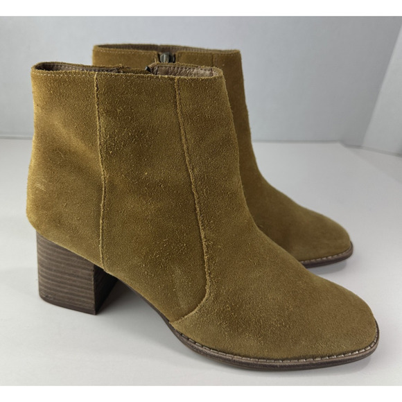 Madewell Shoes - Madewell Bryce Suede Women's Heeled Ankle Boots Size 9 M4674 Chestnut Brown